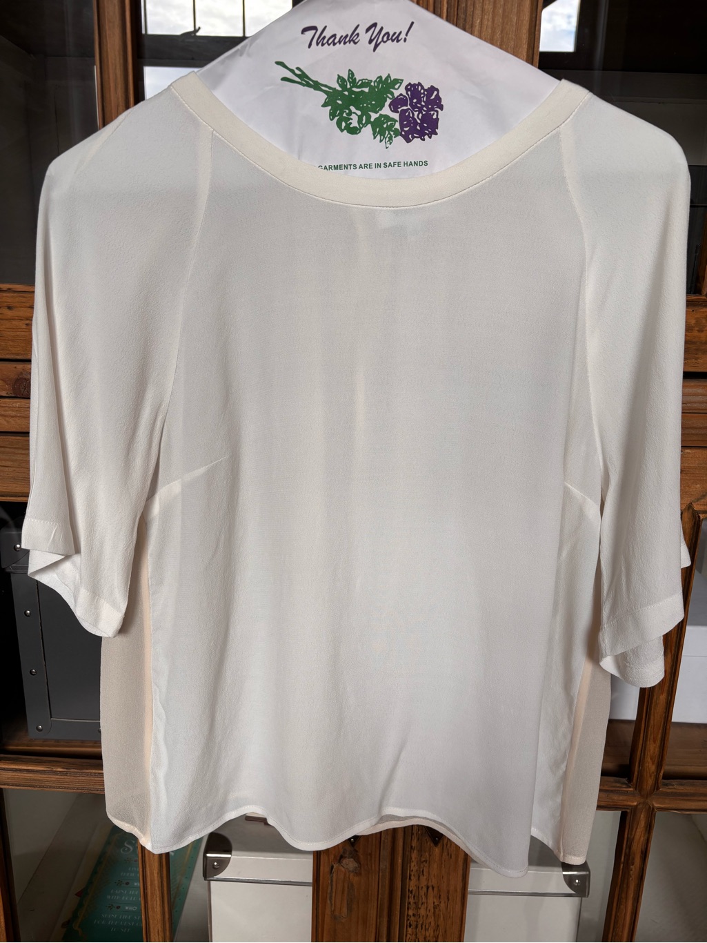 Babaton Cream Open Back Colour Block Blouse